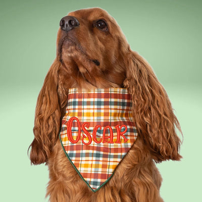 Scrunchie Bandanas Autumn Plaid by Life for Pawz – Handmade for pets