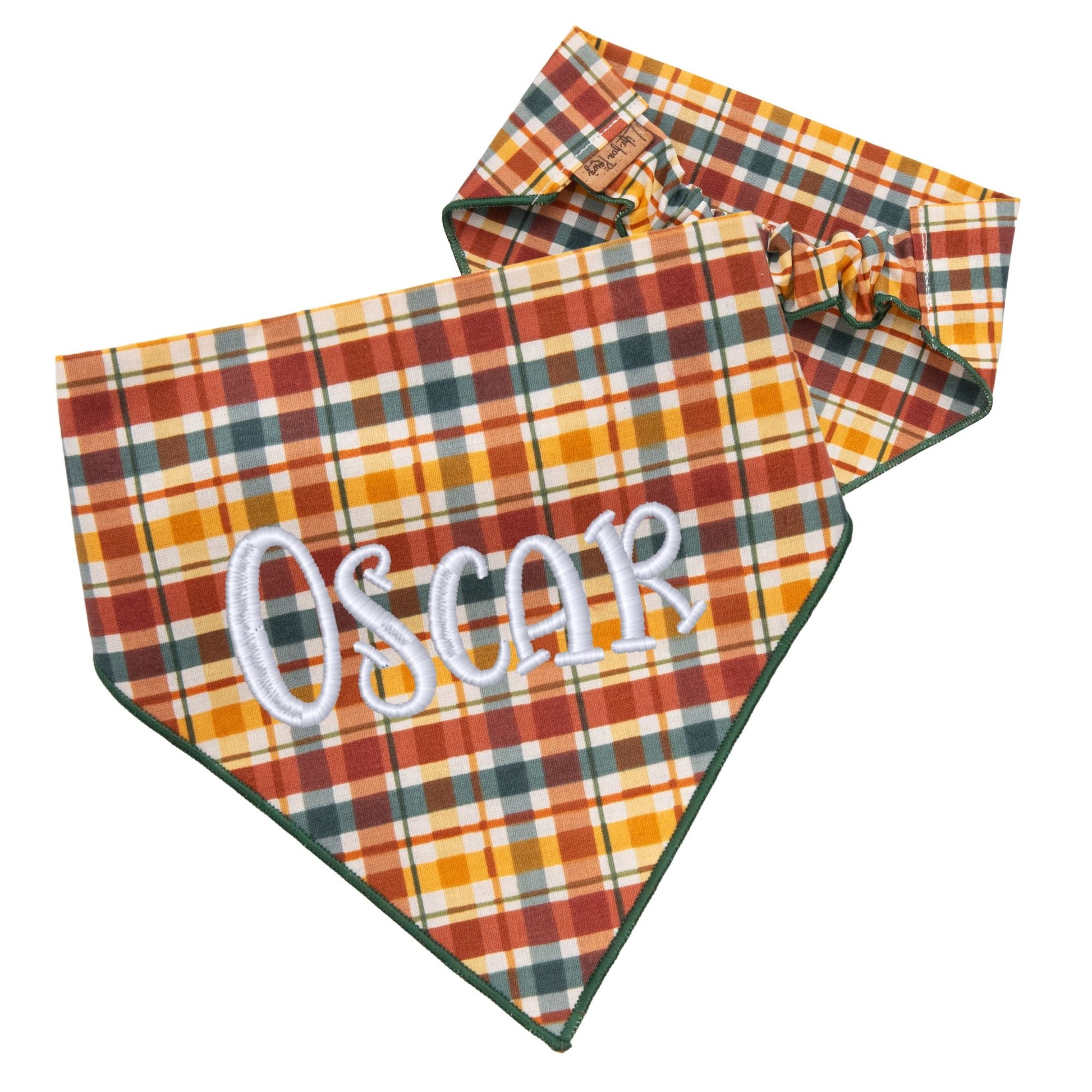 Scrunchie Bandanas Autumn Plaid by Life for Pawz – Handmade for pets