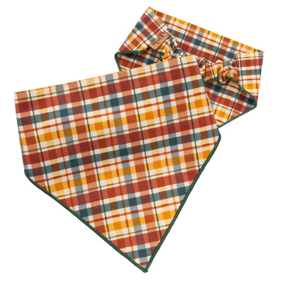 Scrunchie Bandanas Autumn Plaid by Life for Pawz – Handmade for pets
