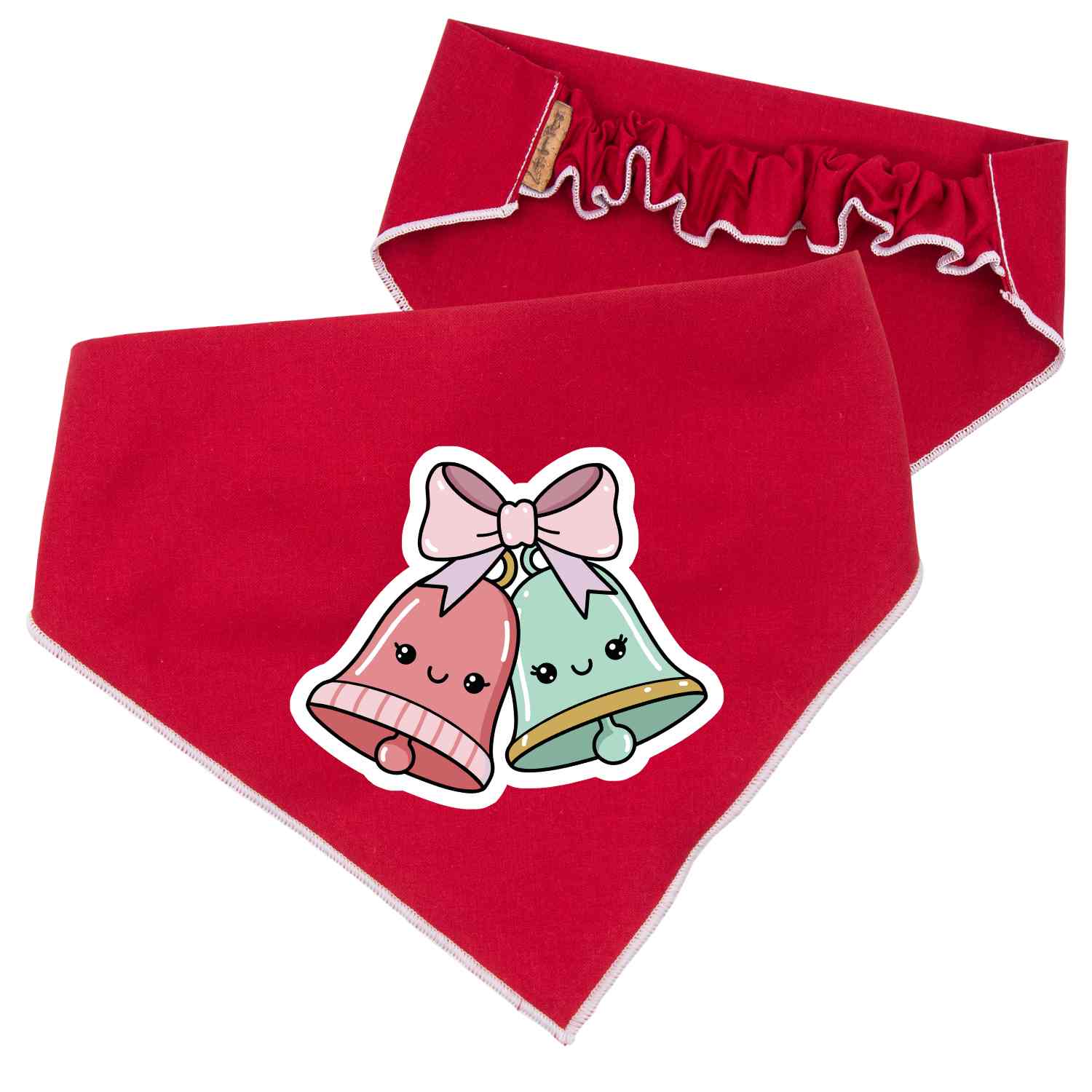 Scrunchie Bandanas Christmas Bells Scrunchie Dog Bandana by Life for Pawz – Handmade for pets