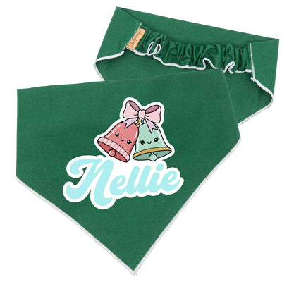 Scrunchie Bandanas Christmas Bells Scrunchie Dog Bandana by Life for Pawz – Handmade for pets