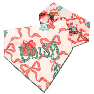 Scrunchie Bandanas Christmas Bows Scrunchie Bandana by Life for Pawz – Handmade for pets