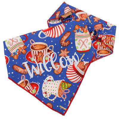 Scrunchie Bandanas Christmas Cocoa Scrunchie Bandana by Life for Pawz – Handmade for pets
