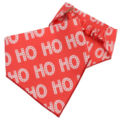 Scrunchie Bandanas Christmas Ho Ho Ho Scrunchie Bandana by Life for Pawz – Handmade for pets