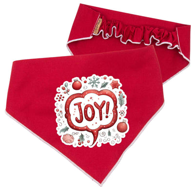 Scrunchie Bandanas Christmas JOY Scrunchie Bandana by Life for Pawz – Handmade for pets