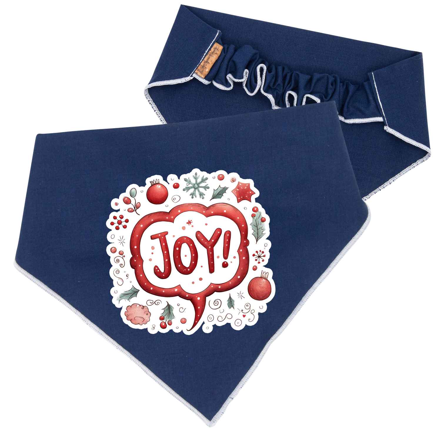 Scrunchie Bandanas Christmas JOY Scrunchie Bandana by Life for Pawz – Handmade for pets