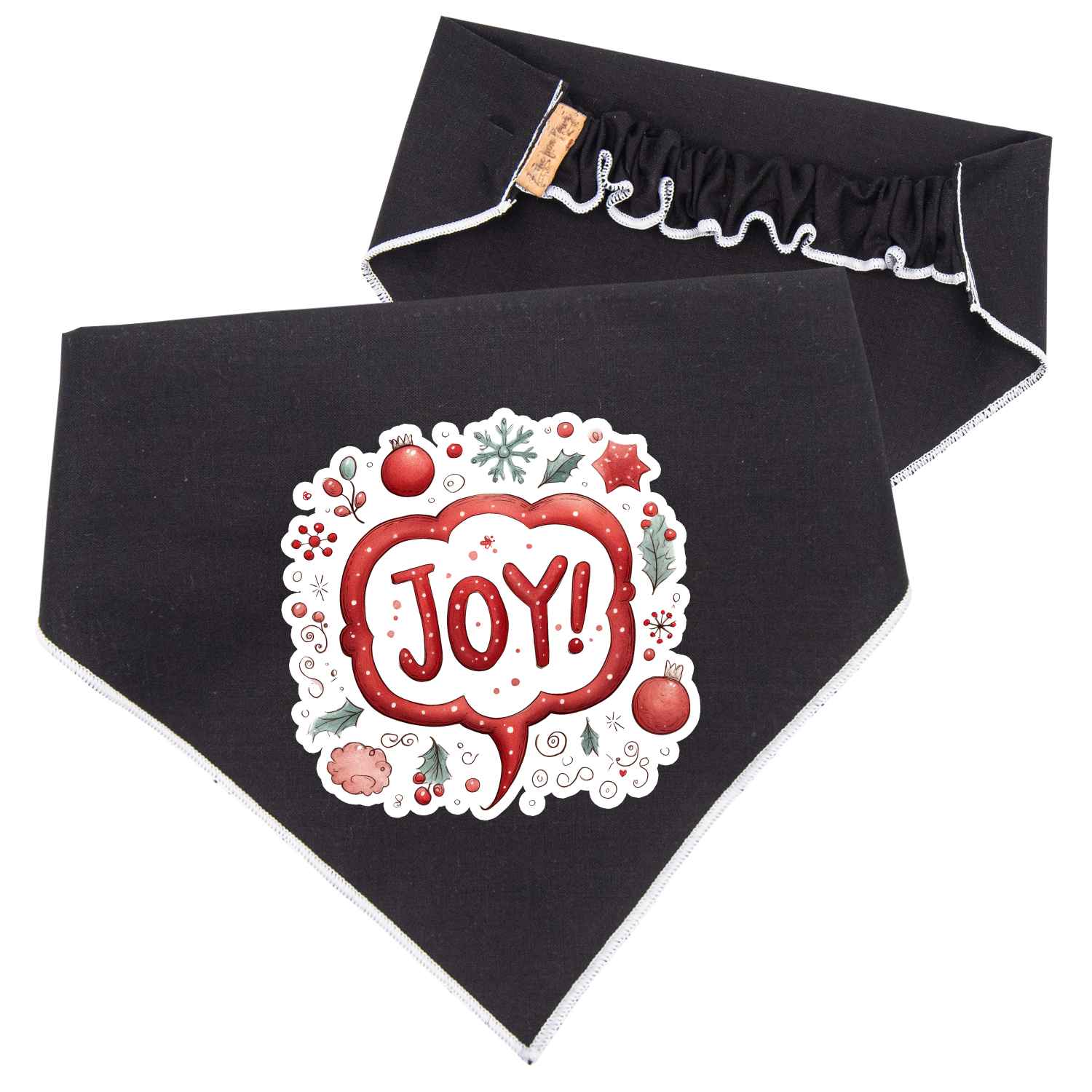 Scrunchie Bandanas Christmas JOY Scrunchie Bandana by Life for Pawz – Handmade for pets