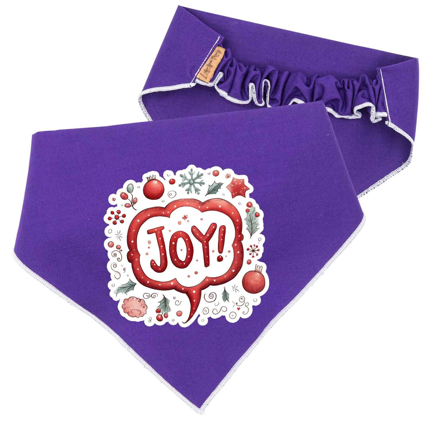 Scrunchie Bandanas Christmas JOY Scrunchie Bandana by Life for Pawz – Handmade for pets
