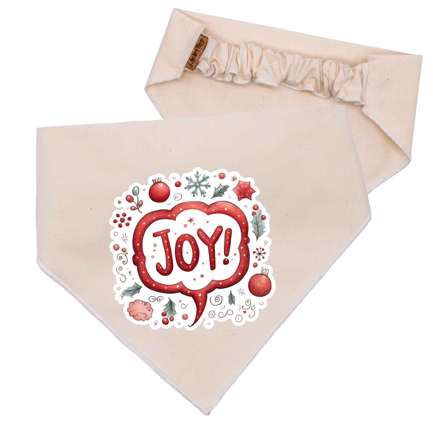 Scrunchie Bandanas Christmas JOY Scrunchie Bandana by Life for Pawz – Handmade for pets
