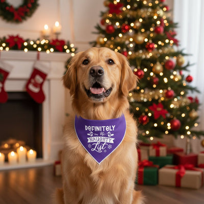 Scrunchie Bandanas Christmas Naughty List Scrunchie Bandana by Life for Pawz – Handmade for pets
