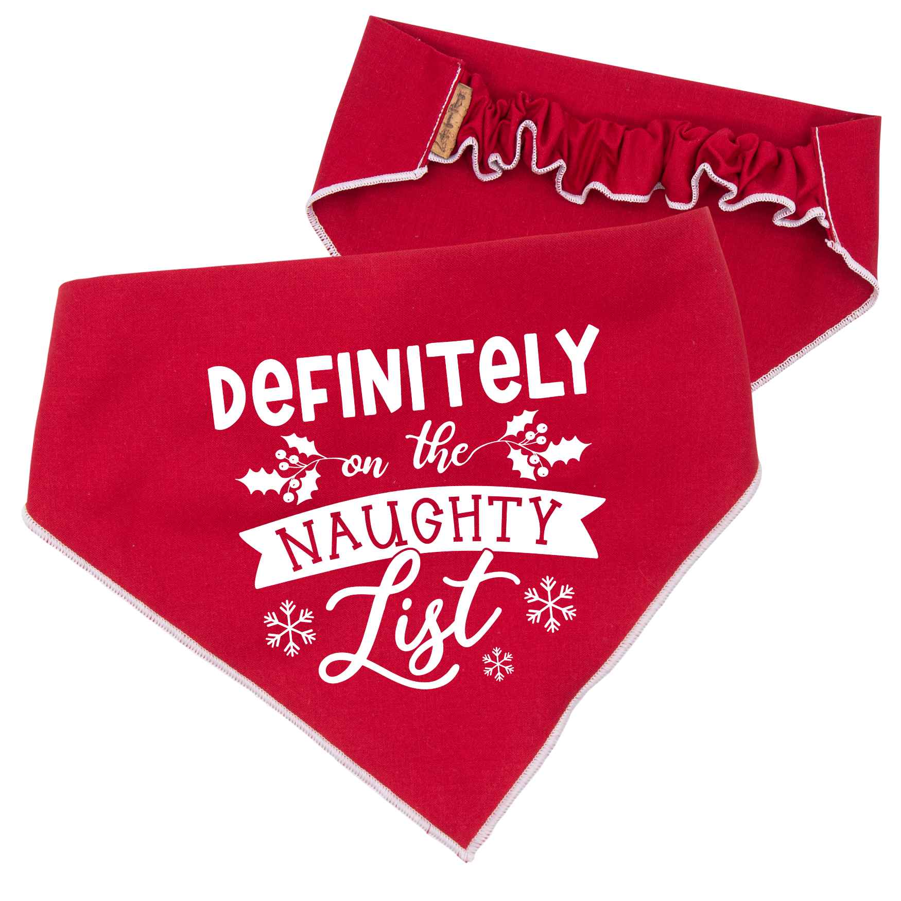Scrunchie Bandanas Christmas Naughty List Scrunchie Bandana by Life for Pawz – Handmade for pets
