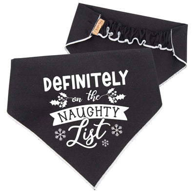 Scrunchie Bandanas Christmas Naughty List Scrunchie Bandana by Life for Pawz – Handmade for pets