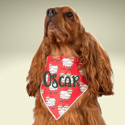 Scrunchie Bandanas Christmas Sheep by Life for Pawz – Handmade for pets
