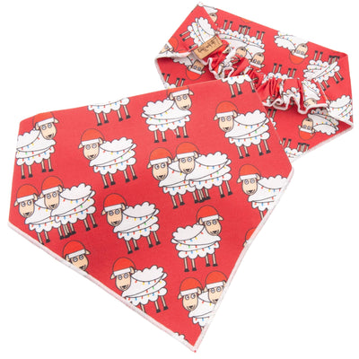 Scrunchie Bandanas Christmas Sheep by Life for Pawz – Handmade for pets