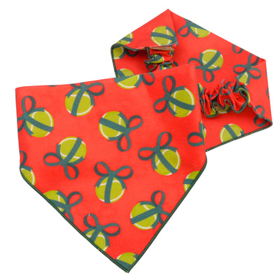 Scrunchie Bandanas Christmas Tennis Ball Bandana by Life for Pawz – Handmade for pets