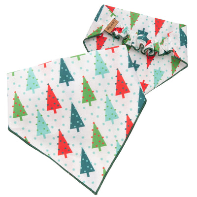Scrunchie Bandanas Christmas Trees by Life for Pawz – Handmade for pets