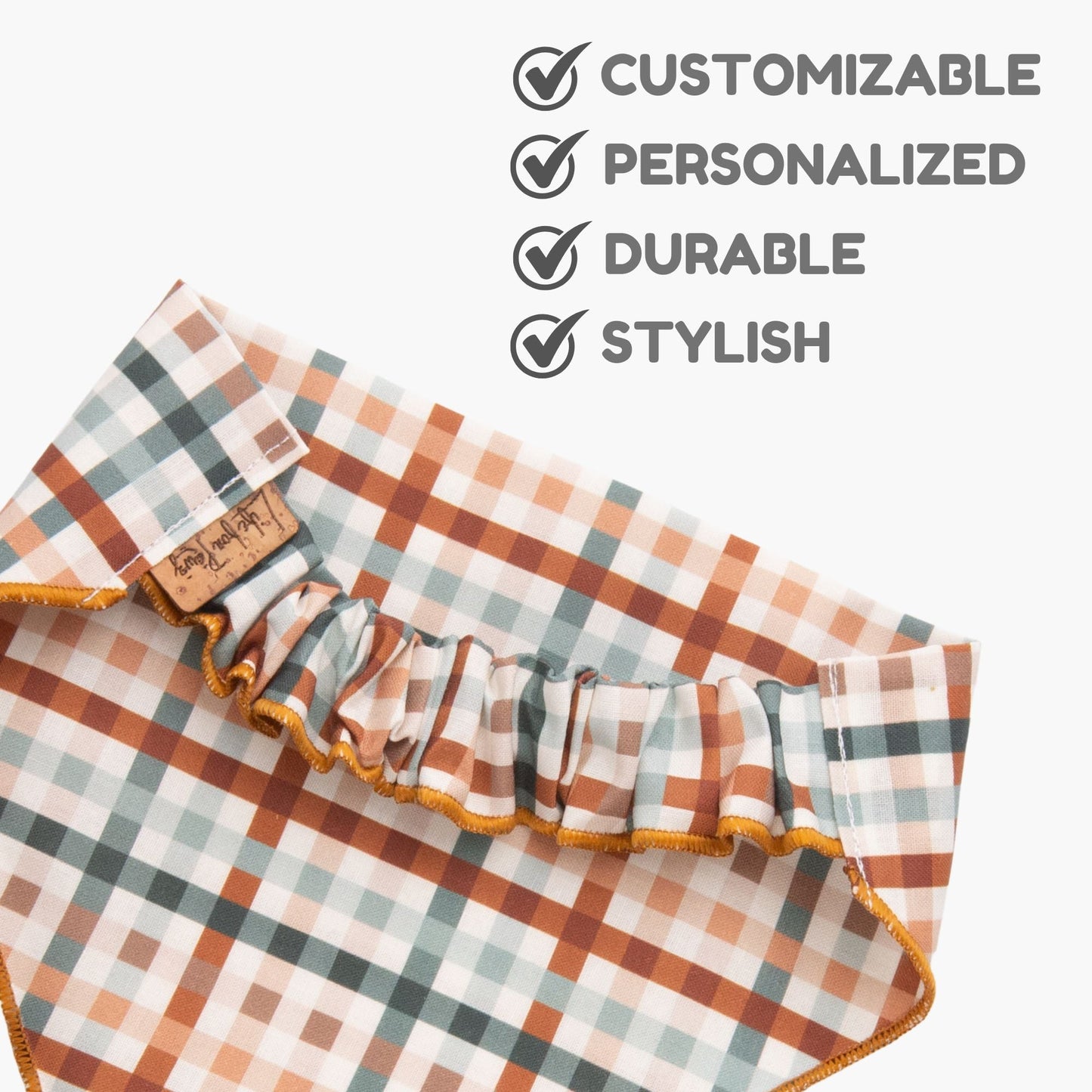 Scrunchie Bandanas Fall Plaid by Life for Pawz – Handmade for pets