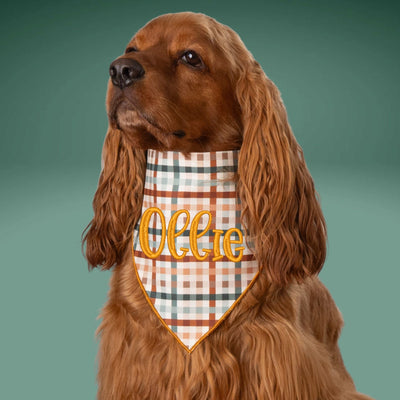Scrunchie Bandanas Fall Plaid by Life for Pawz – Handmade for pets