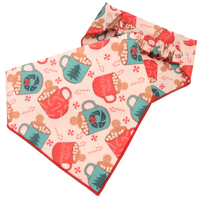 Scrunchie Bandanas Gingerbread Cocoa Scrunchie Bandana by Life for Pawz – Handmade for pets