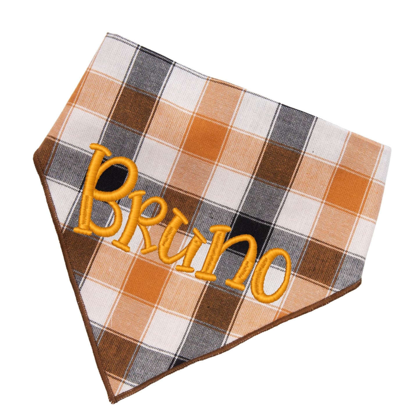 Scrunchie Bandanas Golden Plaid by Life for Pawz – Handmade for pets
