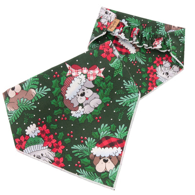 Scrunchie Bandanas Holiday Puppies by Life for Pawz – Handmade for pets