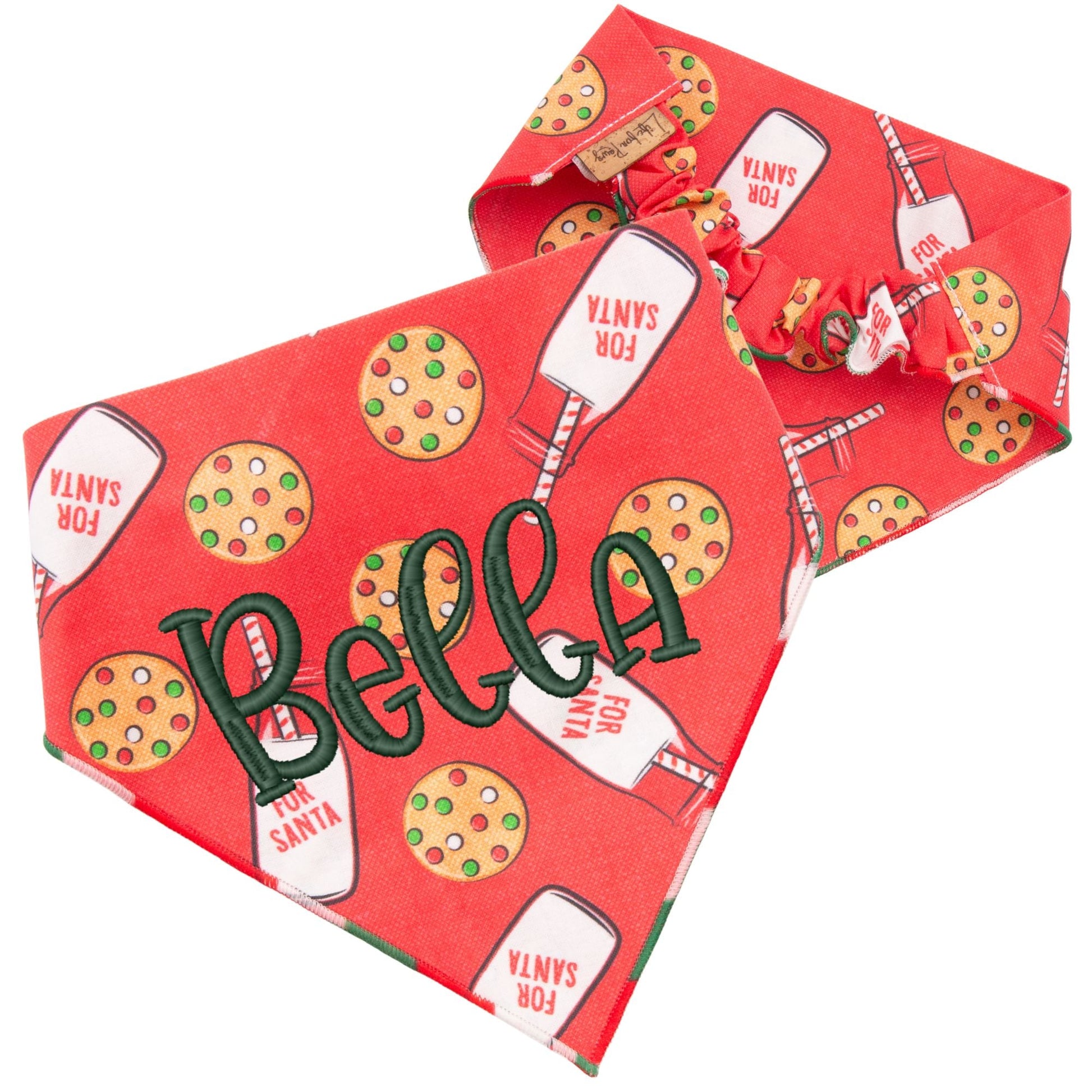 Scrunchie Bandanas Milk & Cookies by Life for Pawz – Handmade for pets