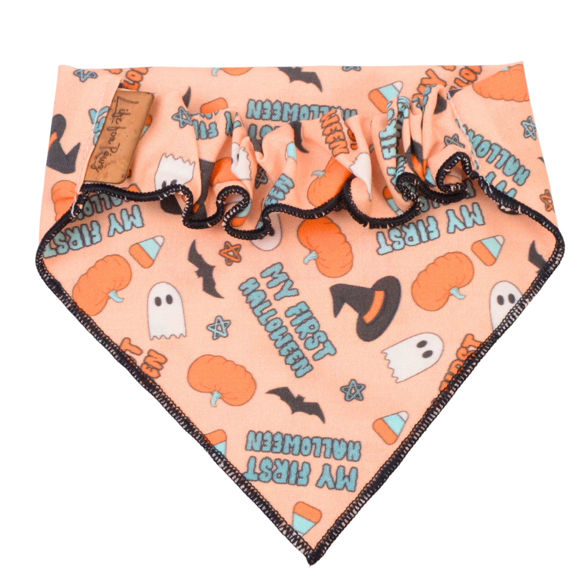 Scrunchie Bandanas My First Halloween Bandana by Life for Pawz – Handmade for pets