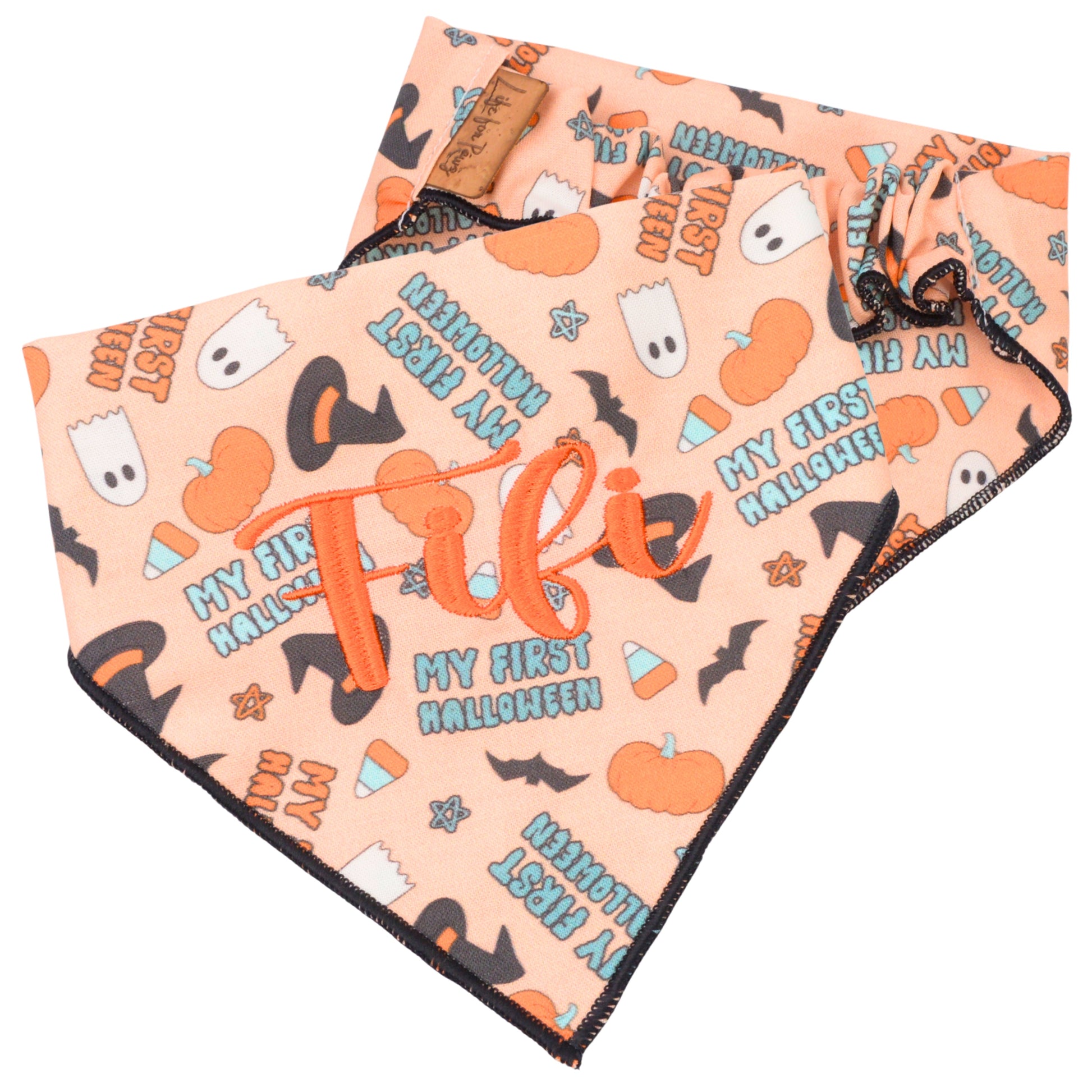 Scrunchie Bandanas My First Halloween Bandana by Life for Pawz – Handmade for pets