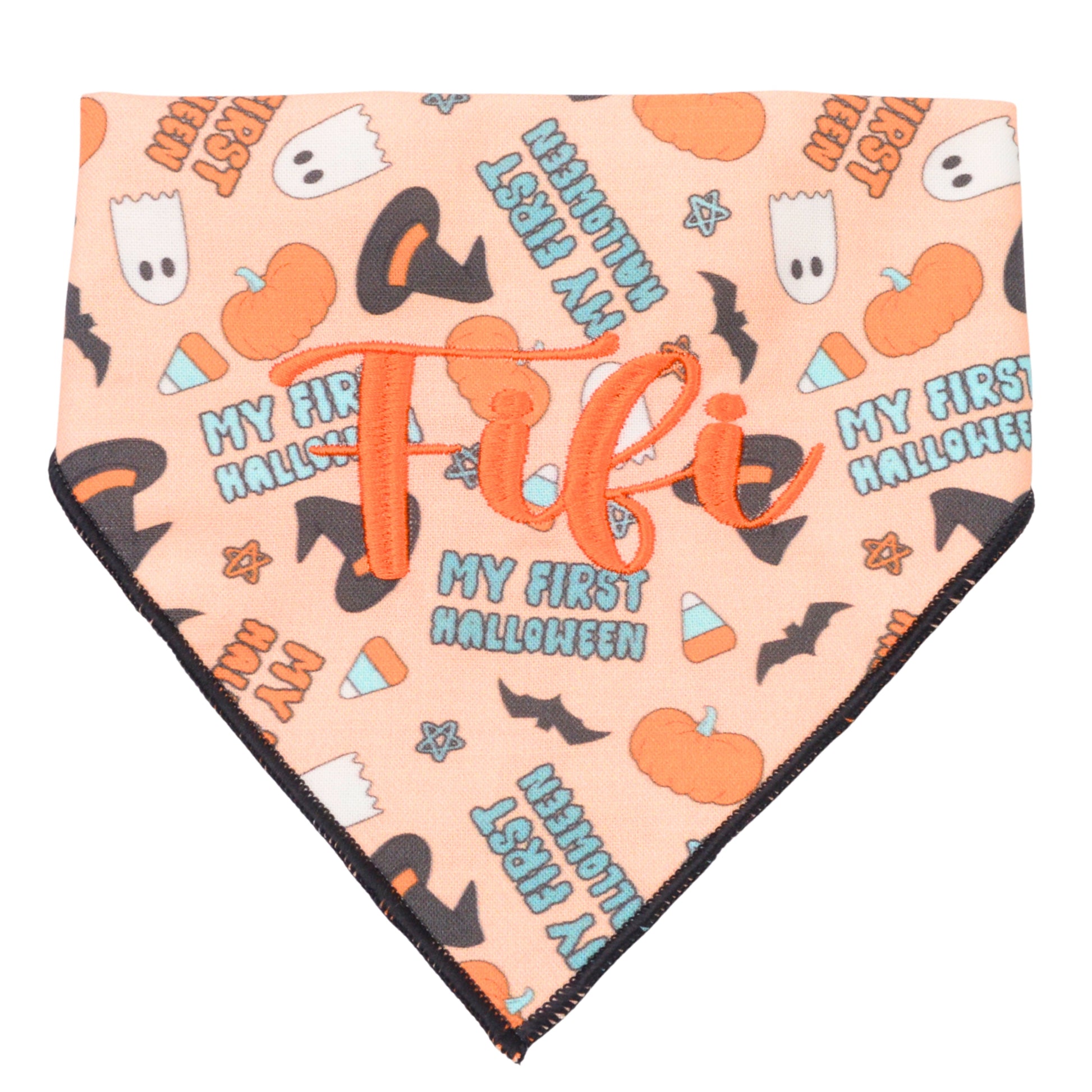 Scrunchie Bandanas My First Halloween Bandana by Life for Pawz – Handmade for pets
