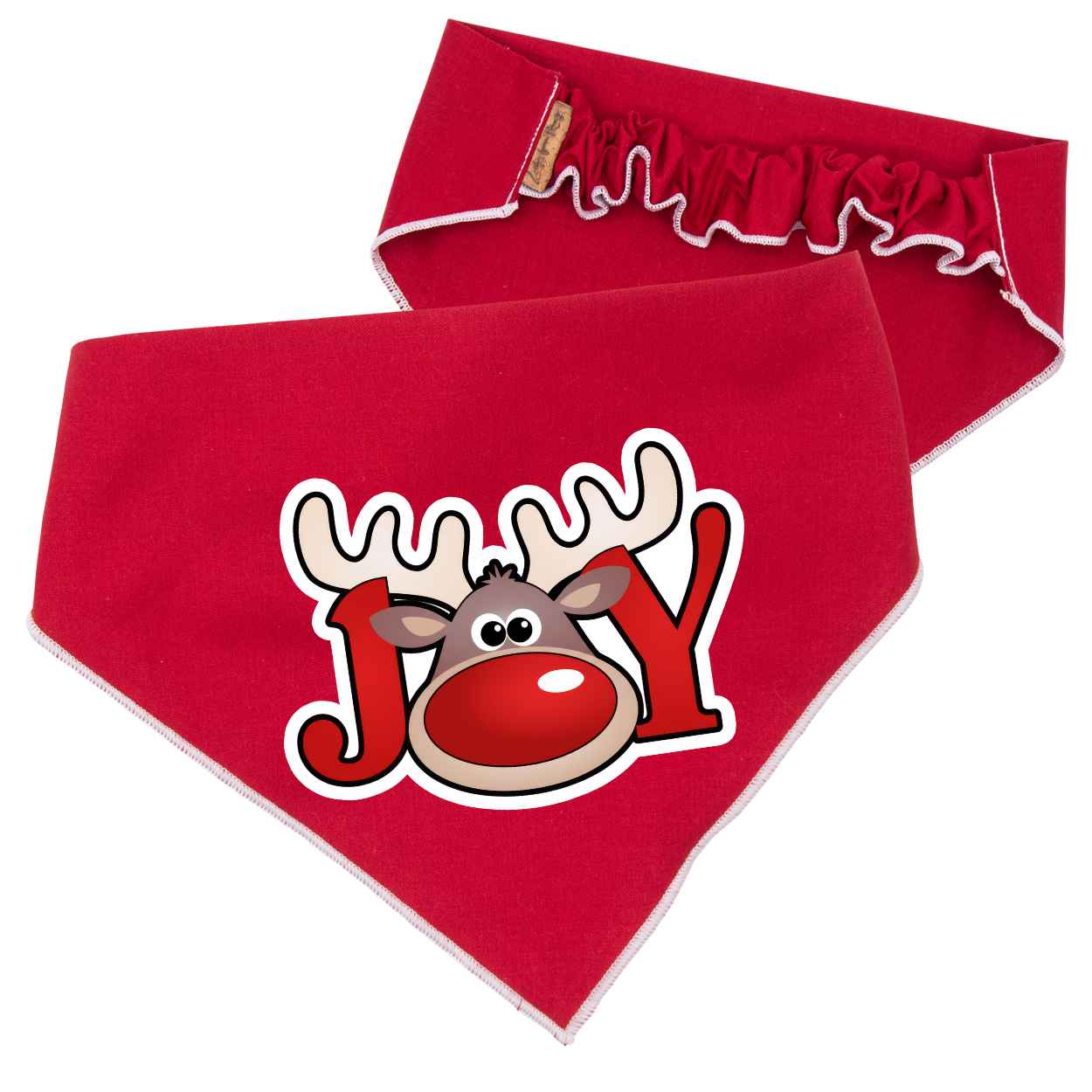 Scrunchie Bandanas Reindeer Joy Scrunchie Dog Bandana by Life for Pawz – Handmade for pets