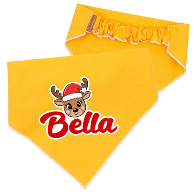 Scrunchie Bandanas Reindeer Scrunchie Christmas Dog Bandana by Life for Pawz – Handmade for pets