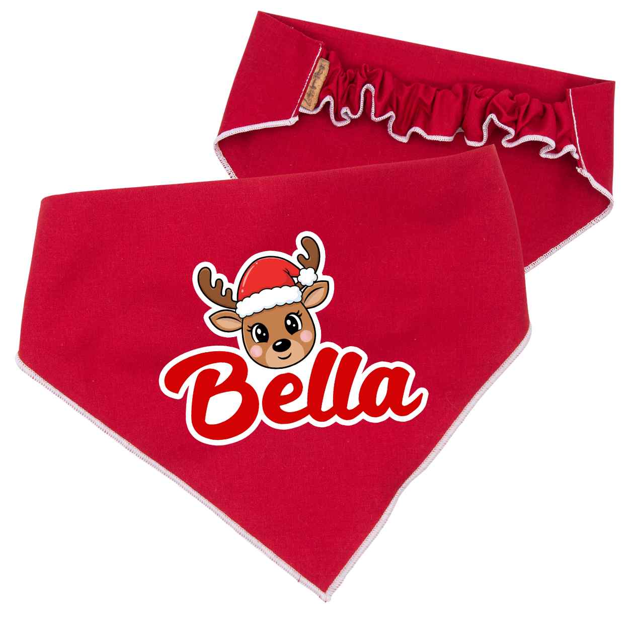 Scrunchie Bandanas Reindeer Scrunchie Christmas Dog Bandana by Life for Pawz – Handmade for pets