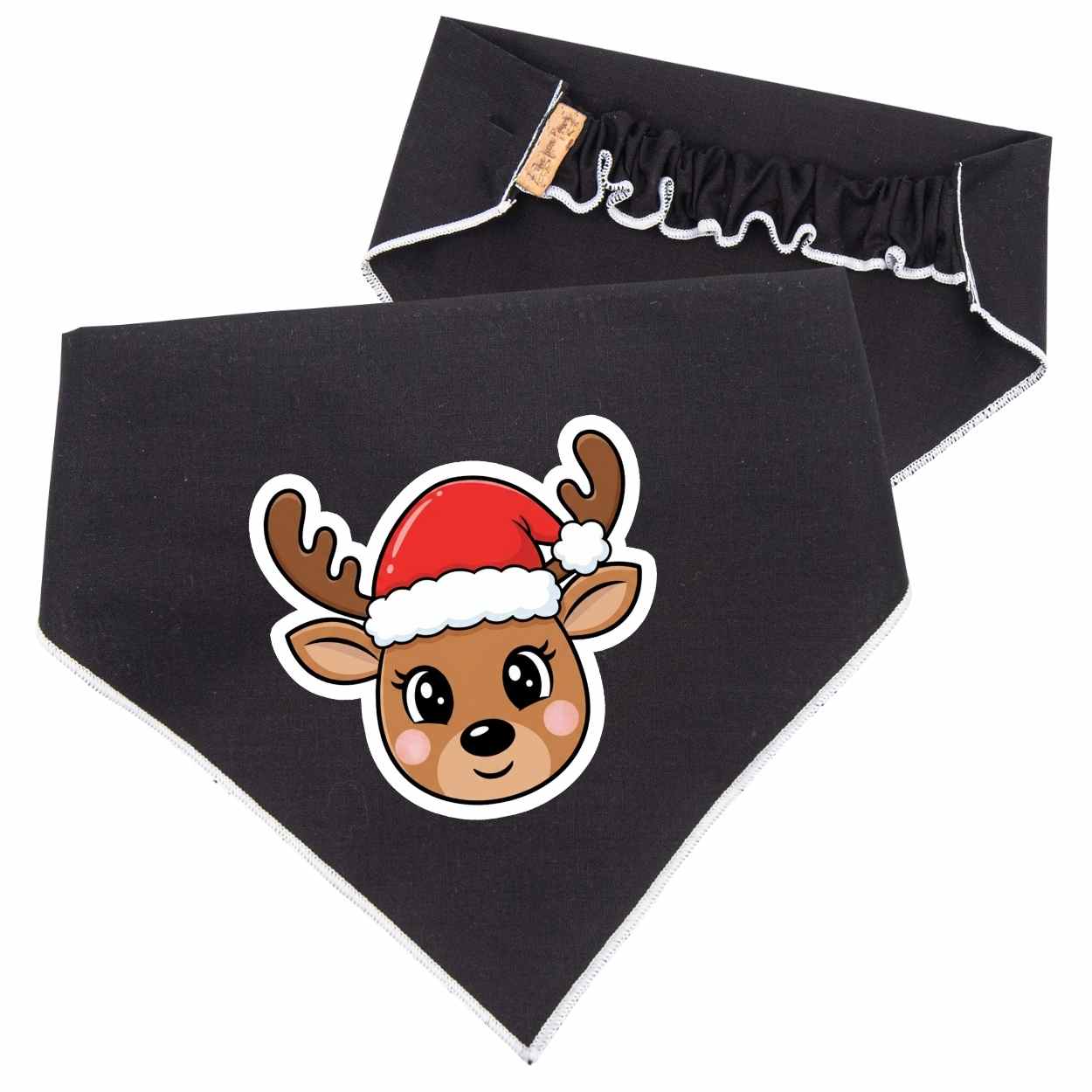 Scrunchie Bandanas Reindeer Scrunchie Christmas Dog Bandana by Life for Pawz – Handmade for pets