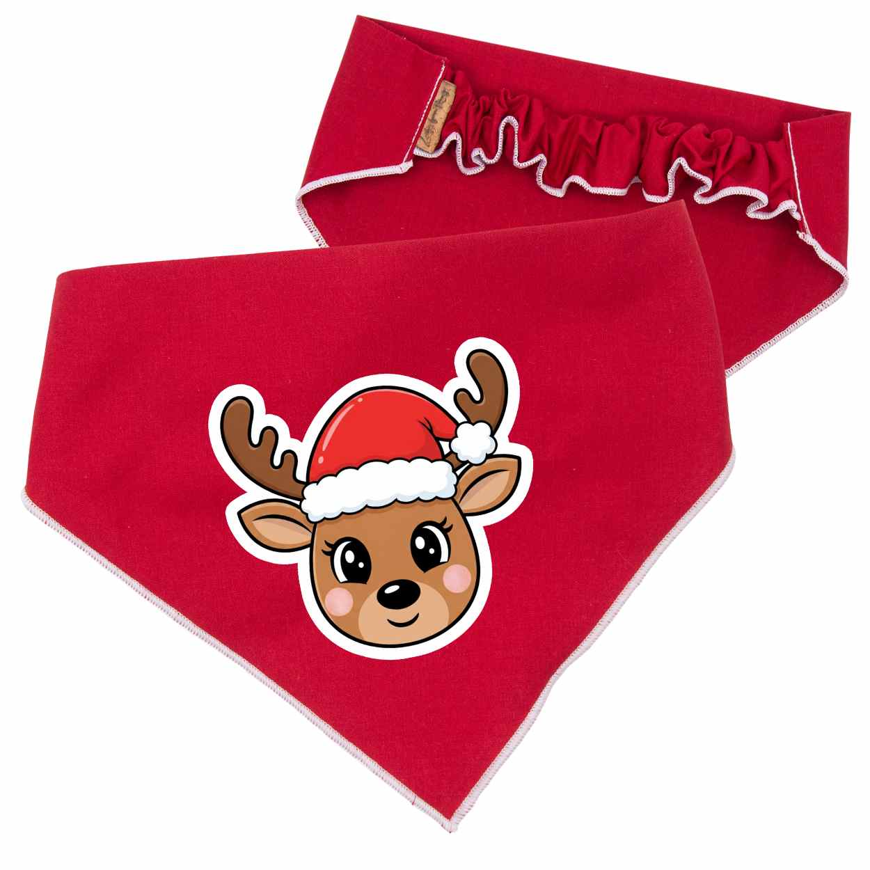 Scrunchie Bandanas Reindeer Scrunchie Christmas Dog Bandana by Life for Pawz – Handmade for pets