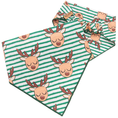Scrunchie Bandanas Reindeer Stripes by Life for Pawz – Handmade for pets