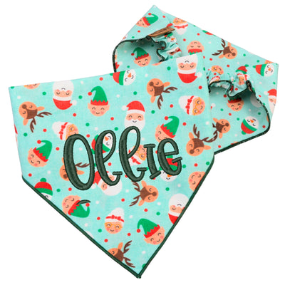 Scrunchie Bandanas Santa Elf Reindeer Scrunchie Bandana by Life for Pawz – Handmade for pets
