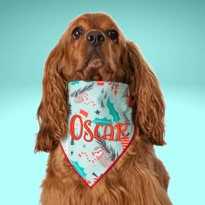 Scrunchie Bandanas Sloth Christmas by Life for Pawz – Handmade for pets