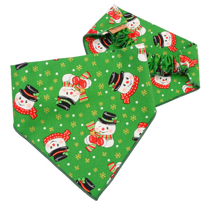 Scrunchie Bandanas Snowman Christmas Bandana by Life for Pawz – Handmade for pets
