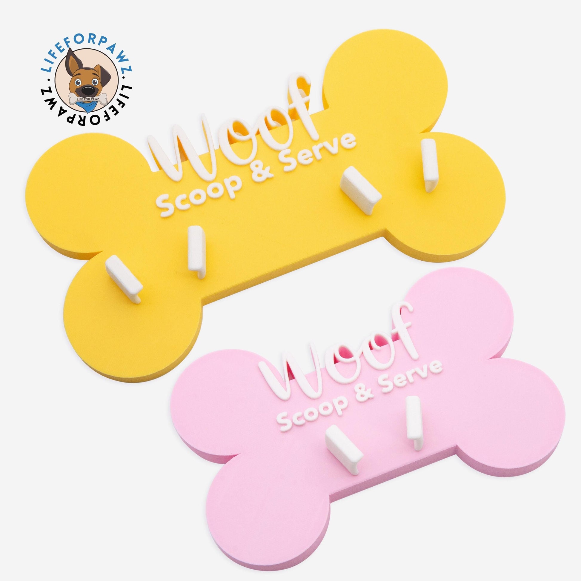 TEMPORARY Custom Dog Food Scoop Holder - Personalized Kibble Measurer - Pet Meal Feeder, Gift for Dog Moms & Owners by Life for Pawz – Handmade for pets