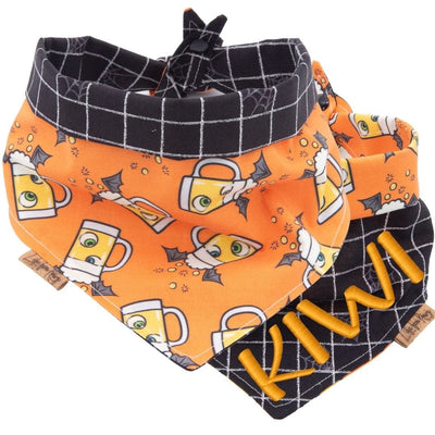 Tie and Snap Beer Mug Bats Spiderweb by Life for Pawz – Handmade for pets