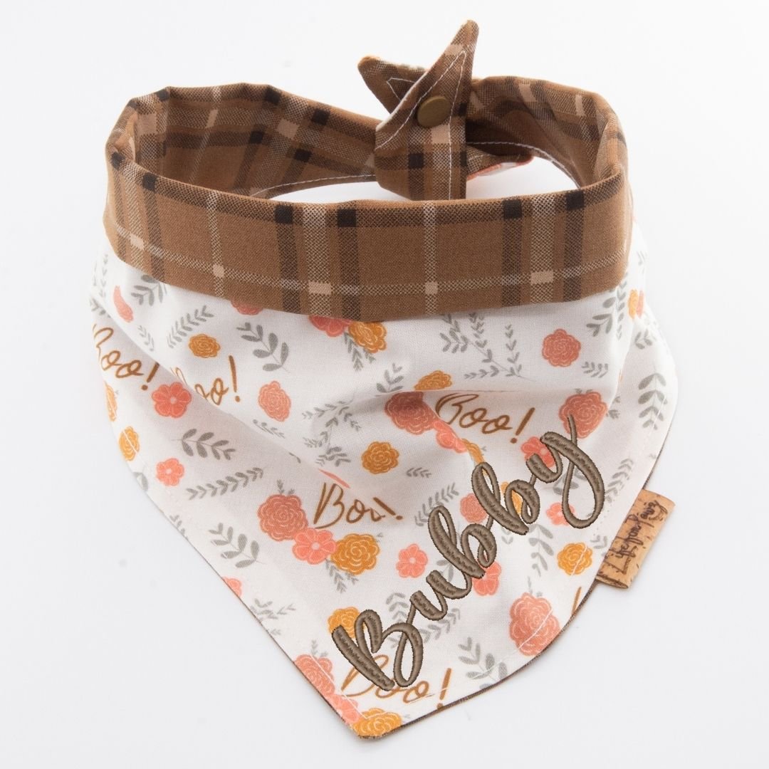 Tie and Snap Boo Blooms by Life for Pawz – Handmade for pets