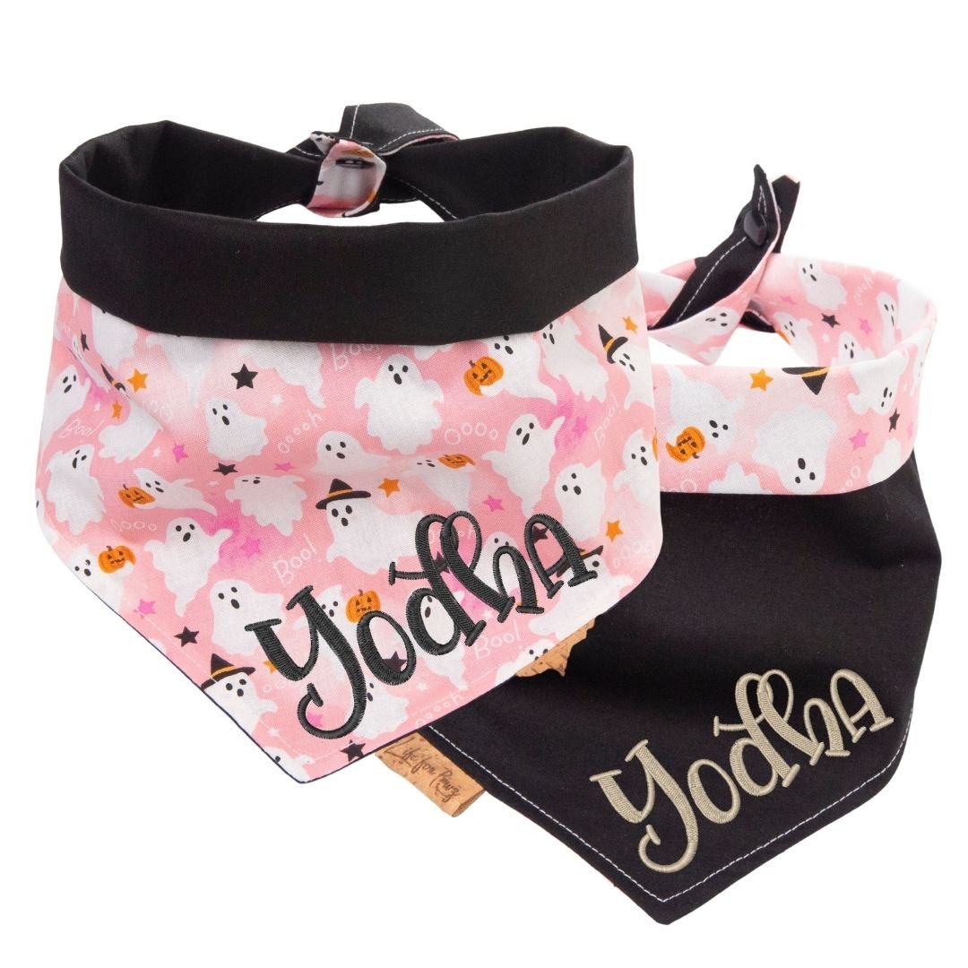 Tie and Snap Boo Crew by Life for Pawz – Handmade for pets