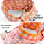 Tie and Snap Cancer Awareness Pumpkin & Plaid Tie & Snap Bandana by Life for Pawz – Handmade for pets