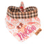 Tie and Snap Christmas Reindeer & Plaid Tie & Snap Bandana by Life for Pawz – Handmade for pets