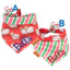 Tie and Snap Christmas Sheep & Stripes Tie & Snap Bandana by Life for Pawz – Handmade for pets