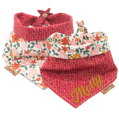 Tie and Snap Fall Flowers by Life for Pawz – Handmade for pets