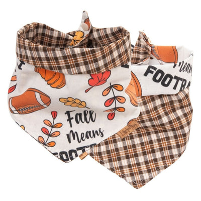 Tie and Snap Fall Football by Life for Pawz – Handmade for pets