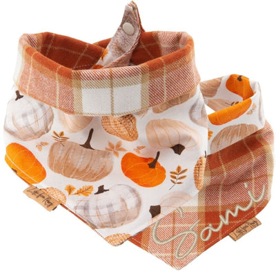 Tie and Snap Fall Harvest Plaid by Life for Pawz – Handmade for pets