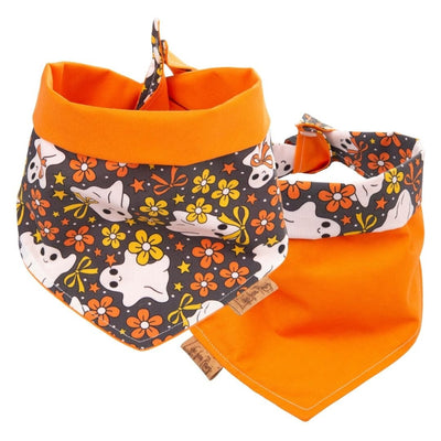 Tie and Snap Floral Ghosts by Life for Pawz – Handmade for pets