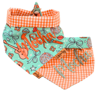 Tie and Snap Musical & Plaid Tie & Snap Bandana by Life for Pawz – Handmade for pets